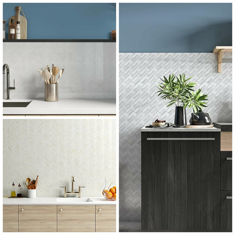 Marble Herringbone Tiles: Timeless Beauty For Walls &amp; Floors