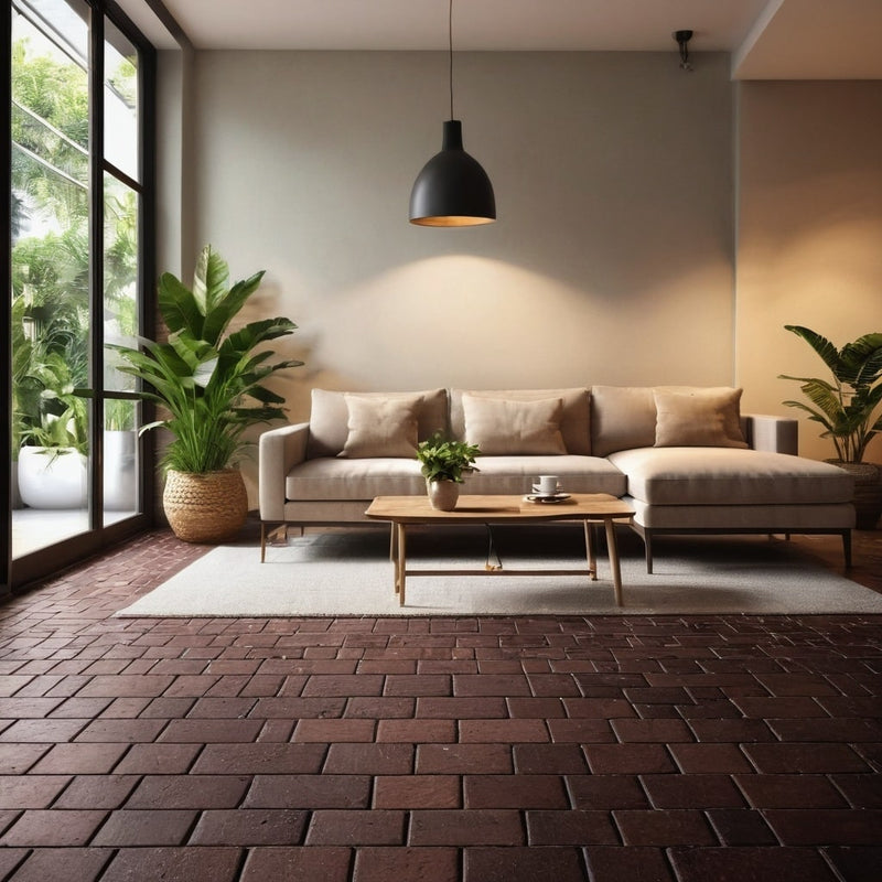 Rustic and Chic at the Same Time: Brick Floor Tile Designs