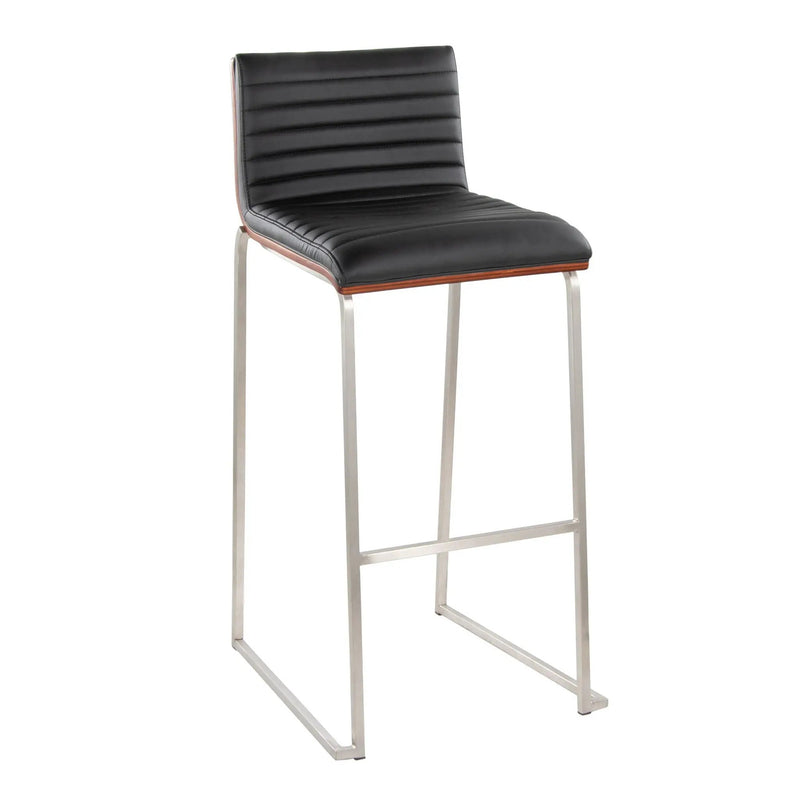 Mason Mara - Contemporary Fixed Height Barstool (Set of 2) by HouseOfZazla