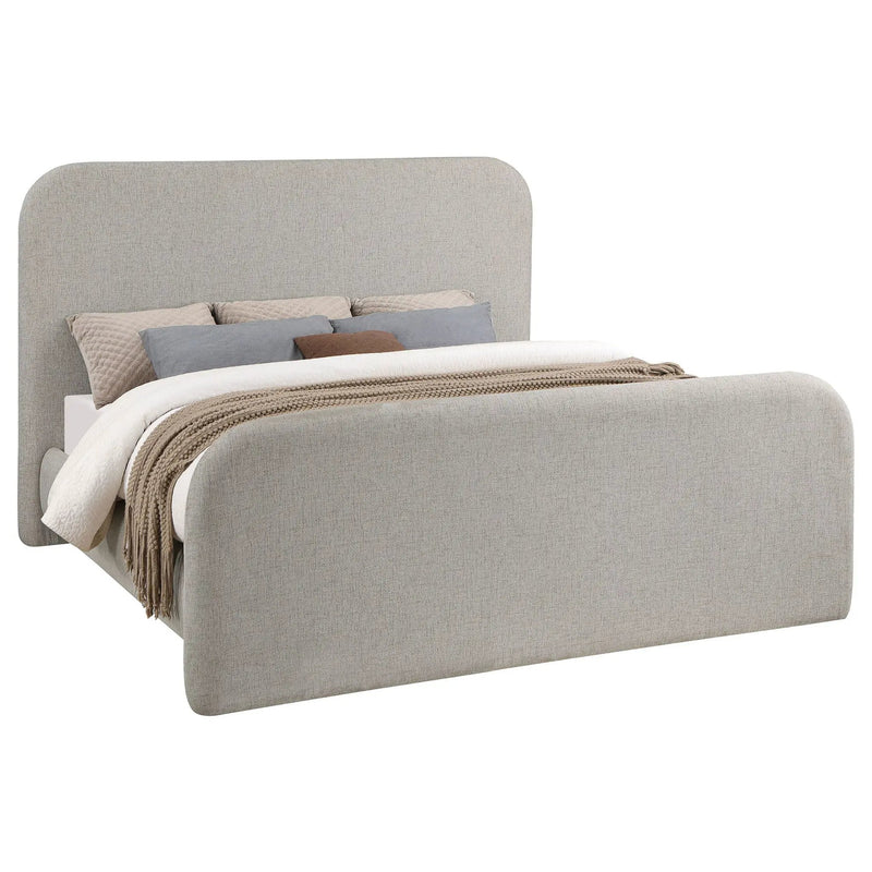Wren Upholstered Eastern King Panel Bed Grey by Unique Piece Furniture
