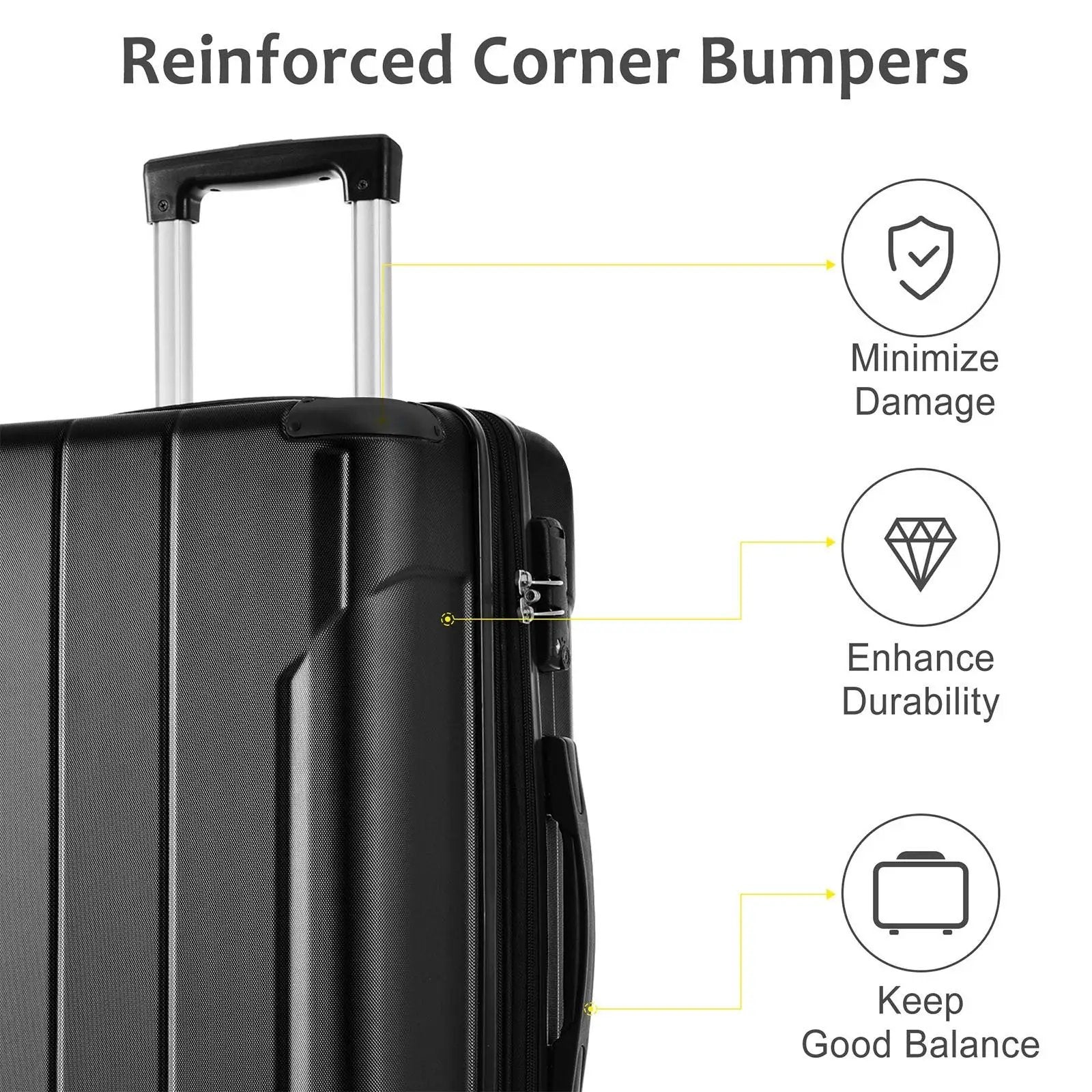 Lightweight Durable ABS Hardshell Luggage by HouseOfZazla