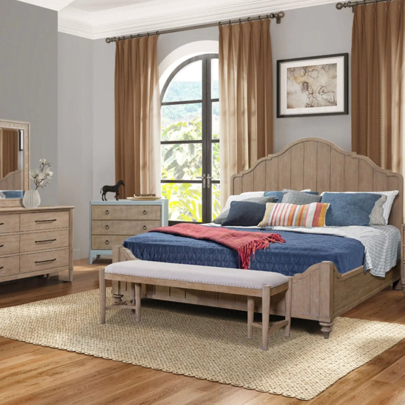 Elegant Design Panel Bed With Transitional Casual Design by HouseOfZazla