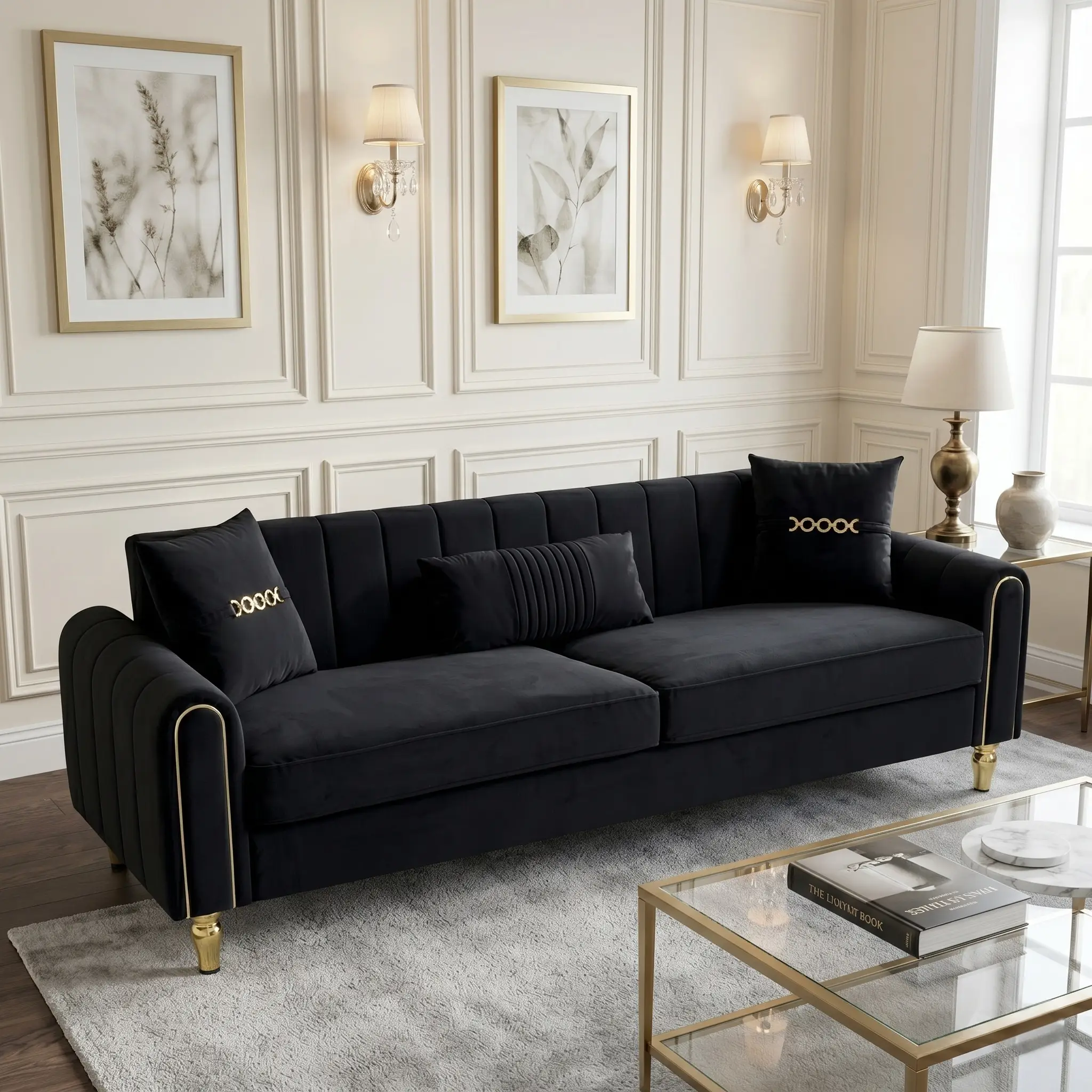 Modern 3-Seater Sofa Couch for Living Room by HouseOfZazla