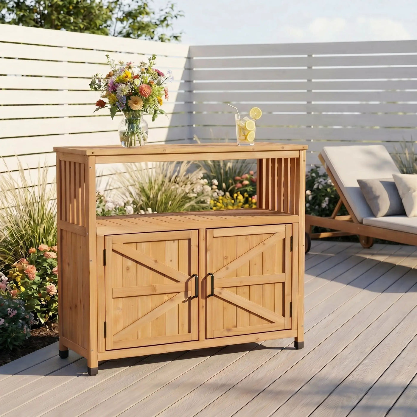 Patio Bar Table Set With Storage by HouseOfZazla