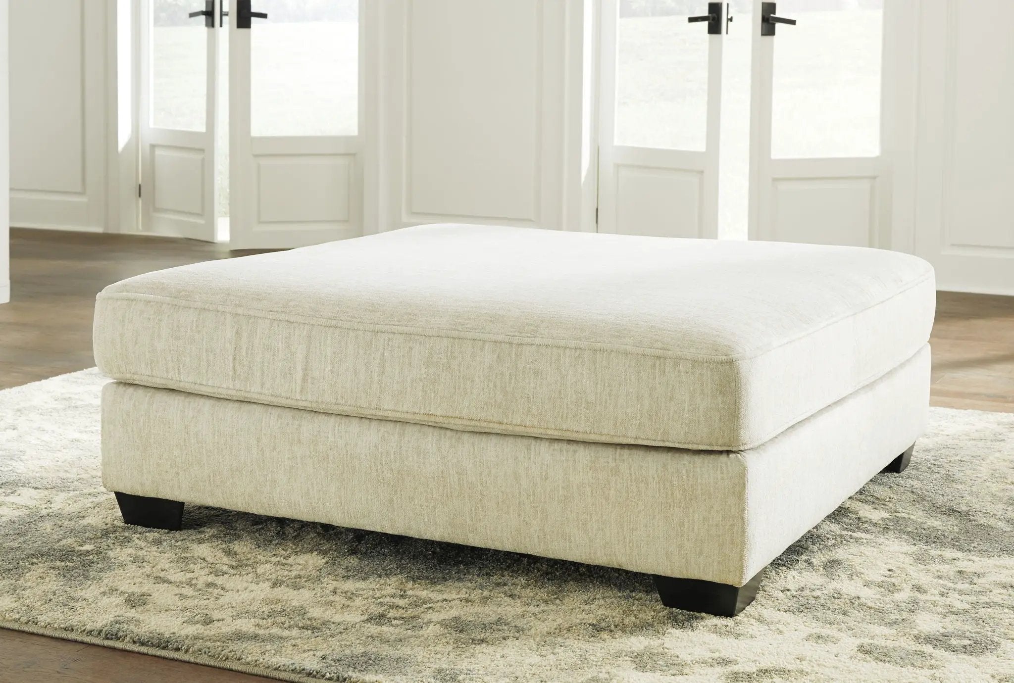 Rawcliffe - Oversized Accent Ottoman - Parchment by Unique Piece Furniture