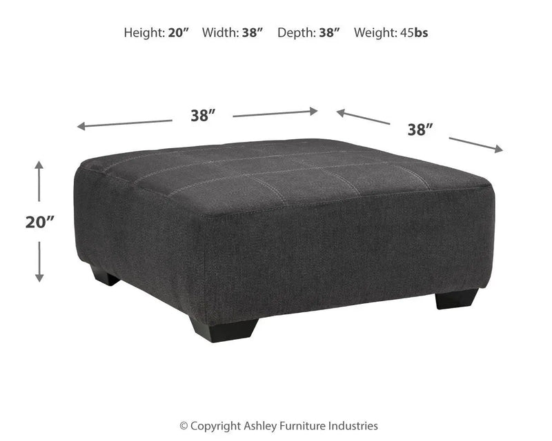Ambee - Oversized Accent Ottoman - Slate by Unique Piece Furniture
