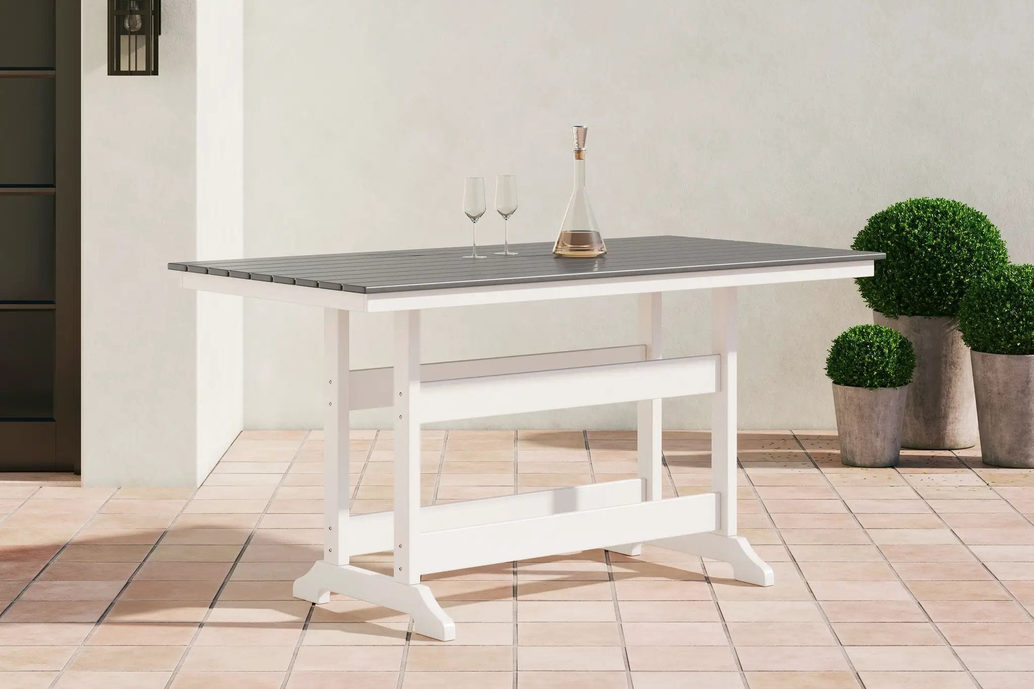 Transville - Counter Table W/Umb Opt by Unique Piece Furniture