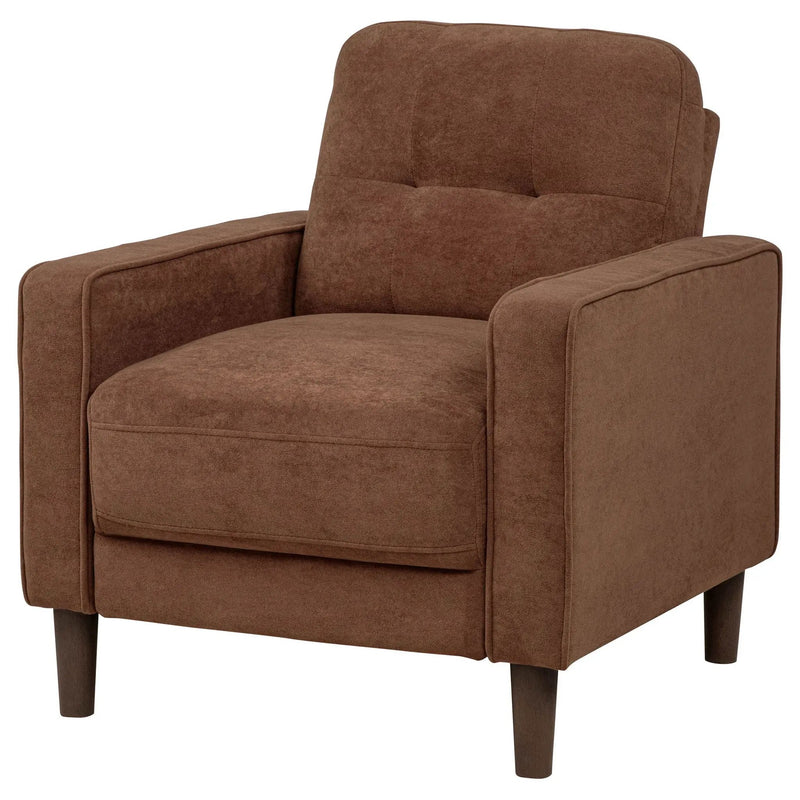 Bowen II Fabric Upholstered Track Arm Accent Chair Rust by Unique Piece Furniture