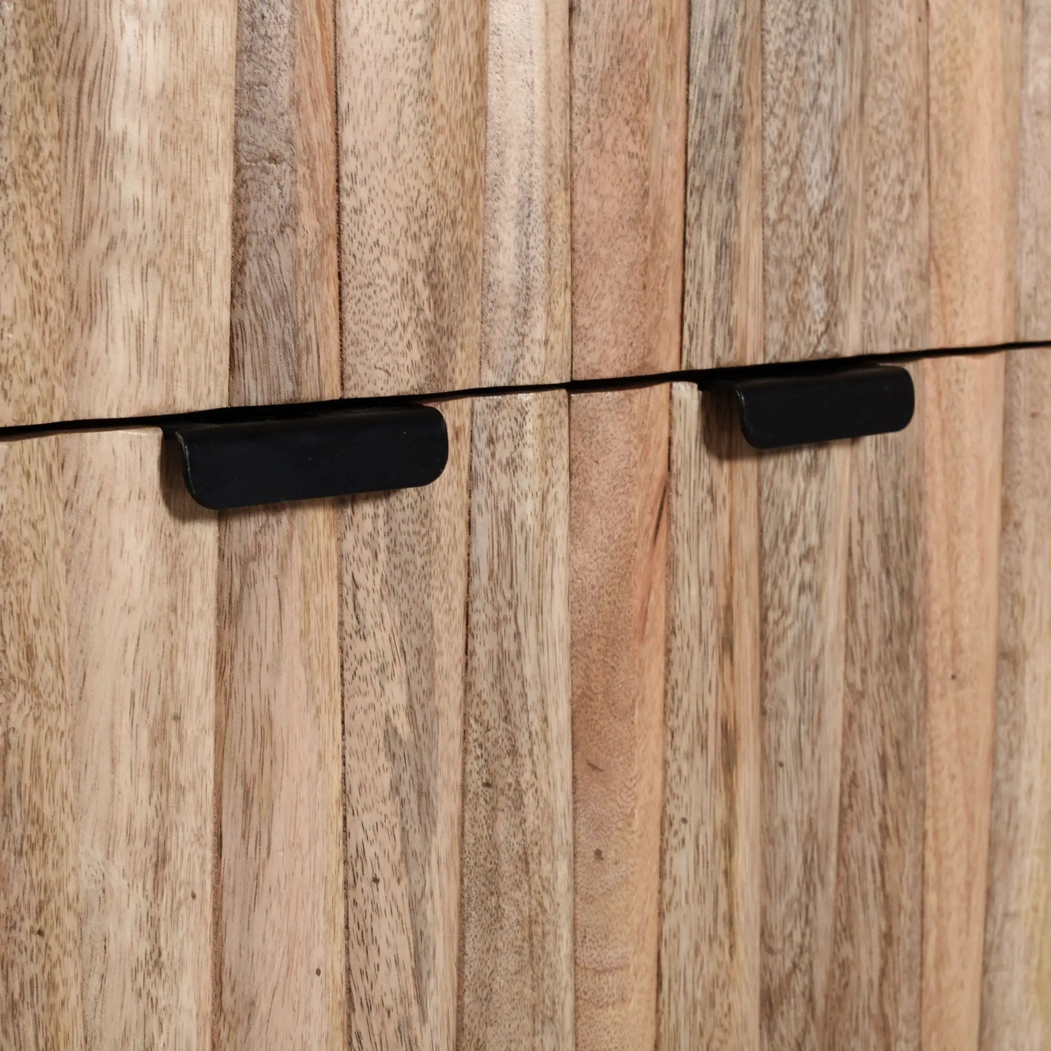 Stylish Style 2 Drawer 2 Door Cabinet, Mango Wood - Natural by HouseOfZazla
