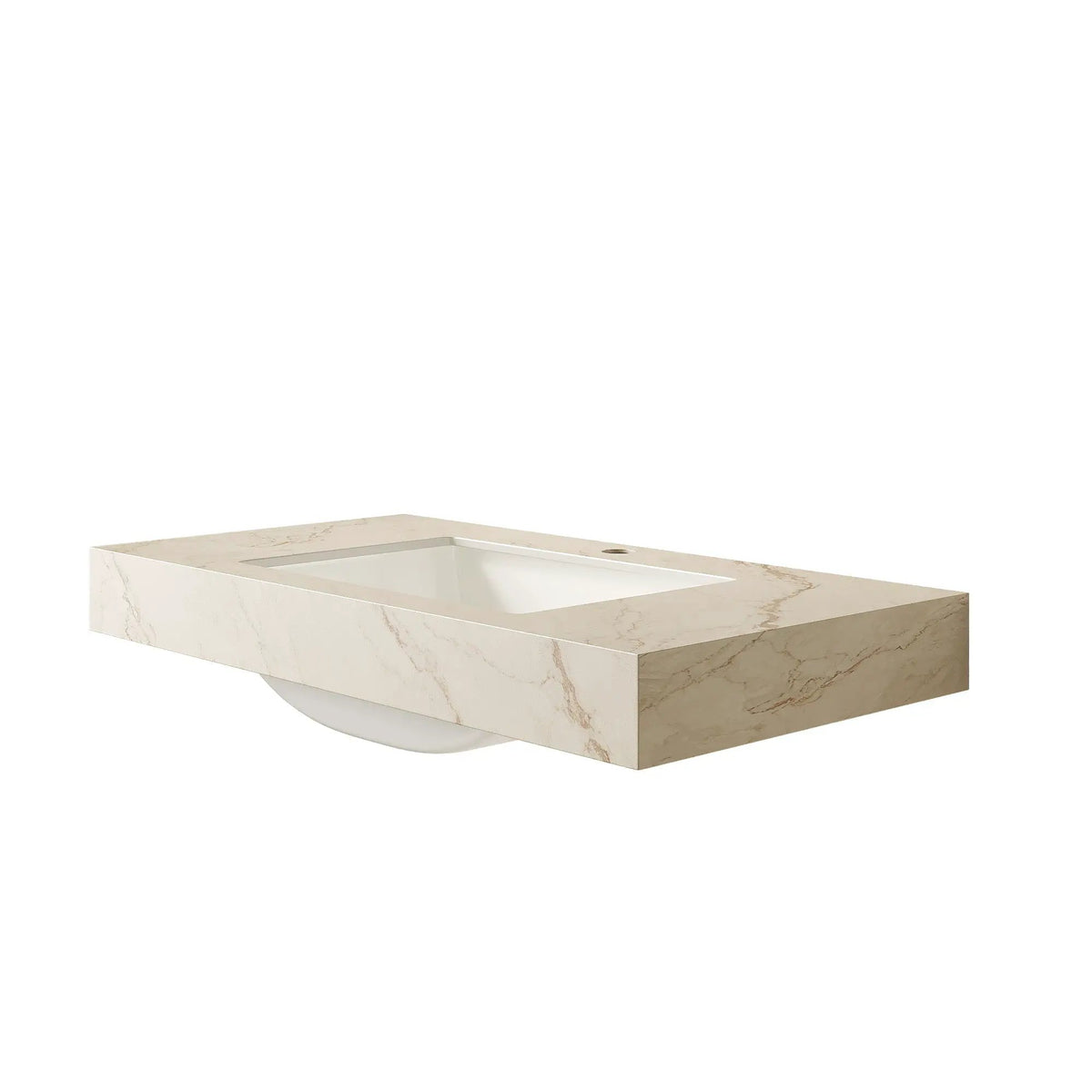 36" Premium Bathroom Sink with Cream Gold Vein Finish, photo 2 of 5