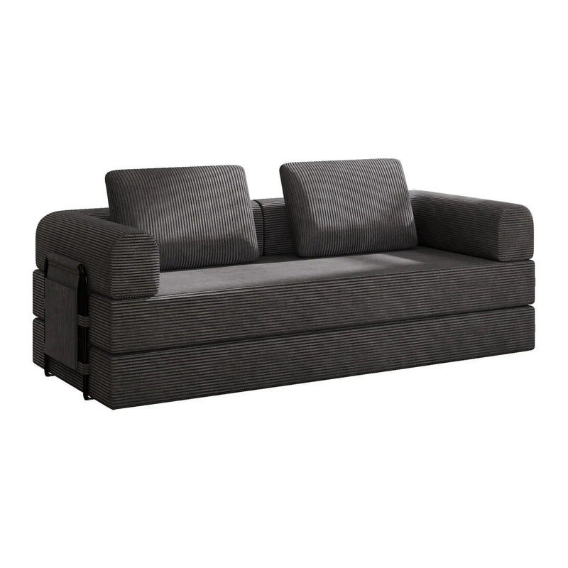 Convertible Sleeper Sofa Bed With Cylindrical Pillow by HouseOfZazla