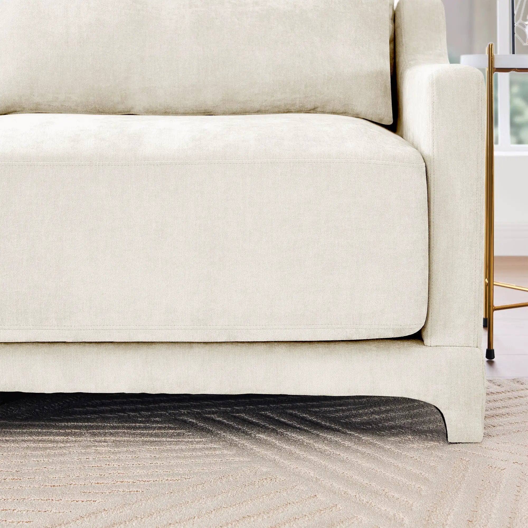 Stylish Sofa With Ottoman And Lumbar Pillows, Ergonomic Design by HouseOfZazla