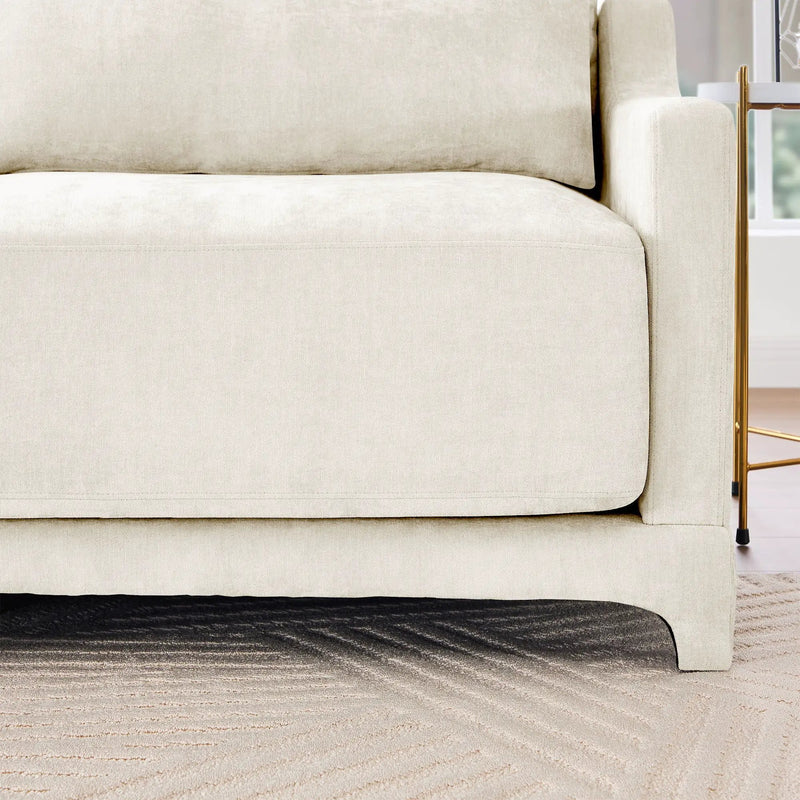 Stylish Sofa With Ottoman And Lumbar Pillows, Ergonomic Design by HouseOfZazla