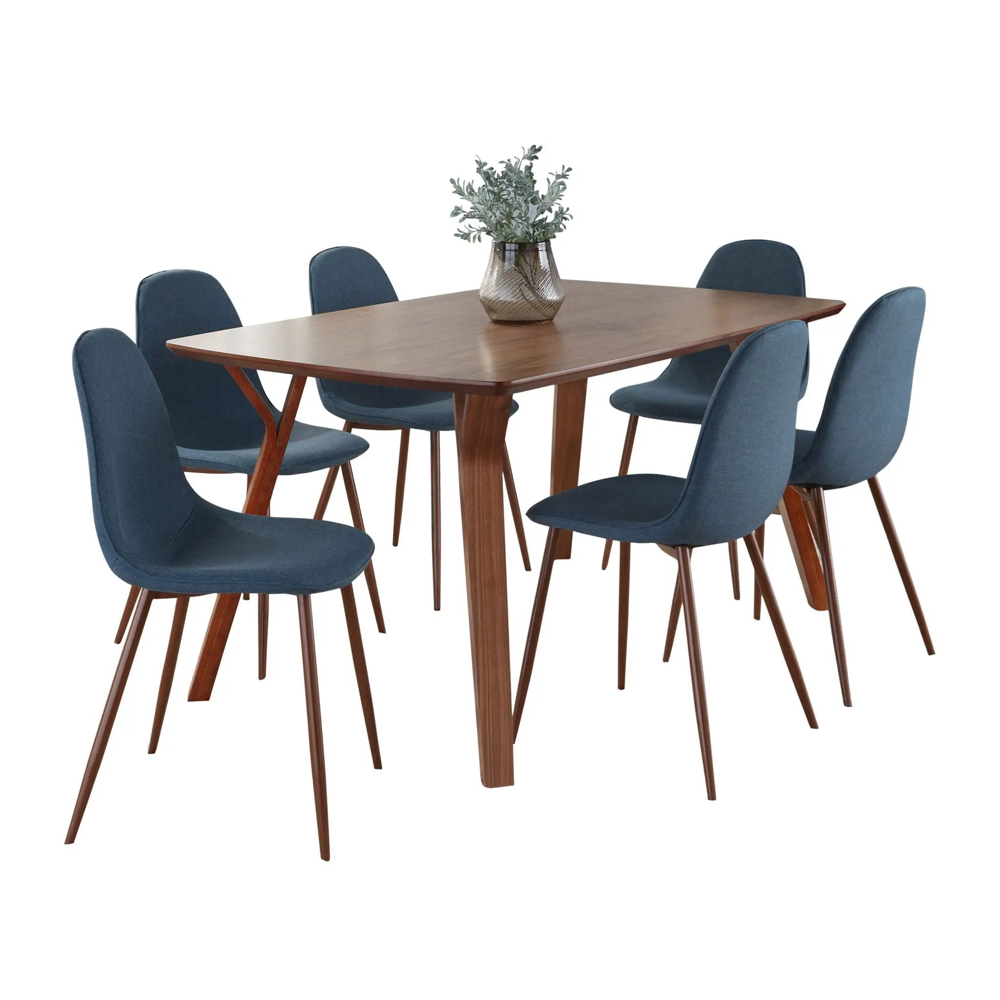 Folia Pebble - 7 Piece Mid Century Modern Dining Set by HouseOfZazla