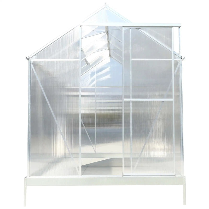 Polycarbonate house, Heavy Duty Outdoor Aluminum Walk-In House Kit With Rain Gutter, Vent And Door For Backyard Garden by HouseOfZazla