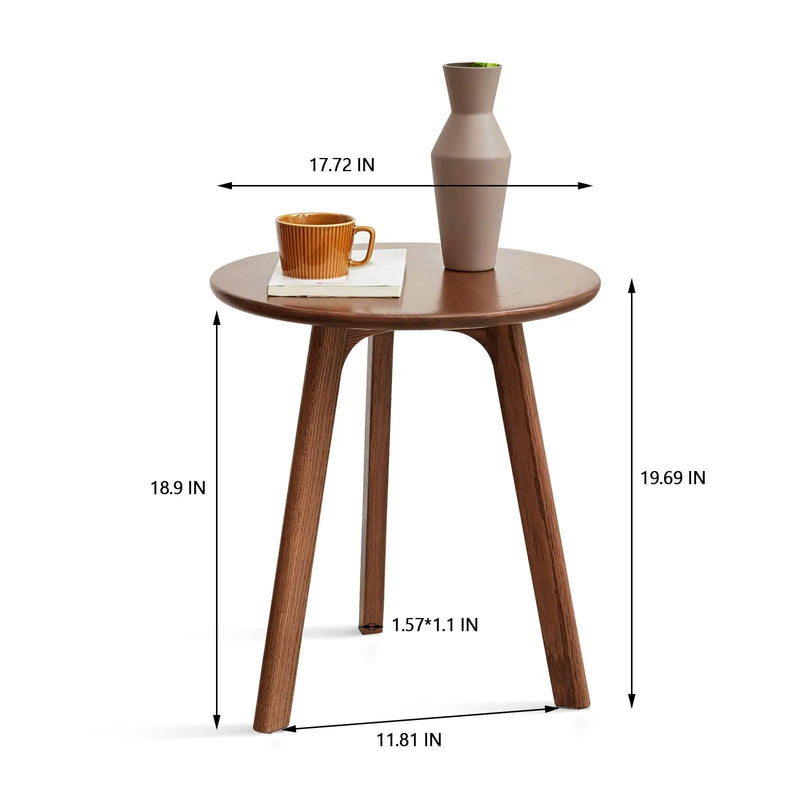 Round Small End Table, Side Table For Bedroom & Balcony by HouseOfZazla