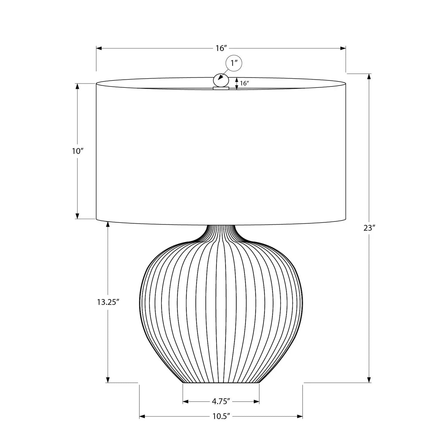 Lighting, Table Lamp, Ceramic, Contemporary - Black by Unique Piece Furniture