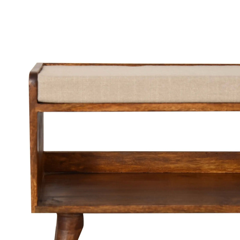 Solid Wood Bench With Upholstered Sea by HouseOfZazla