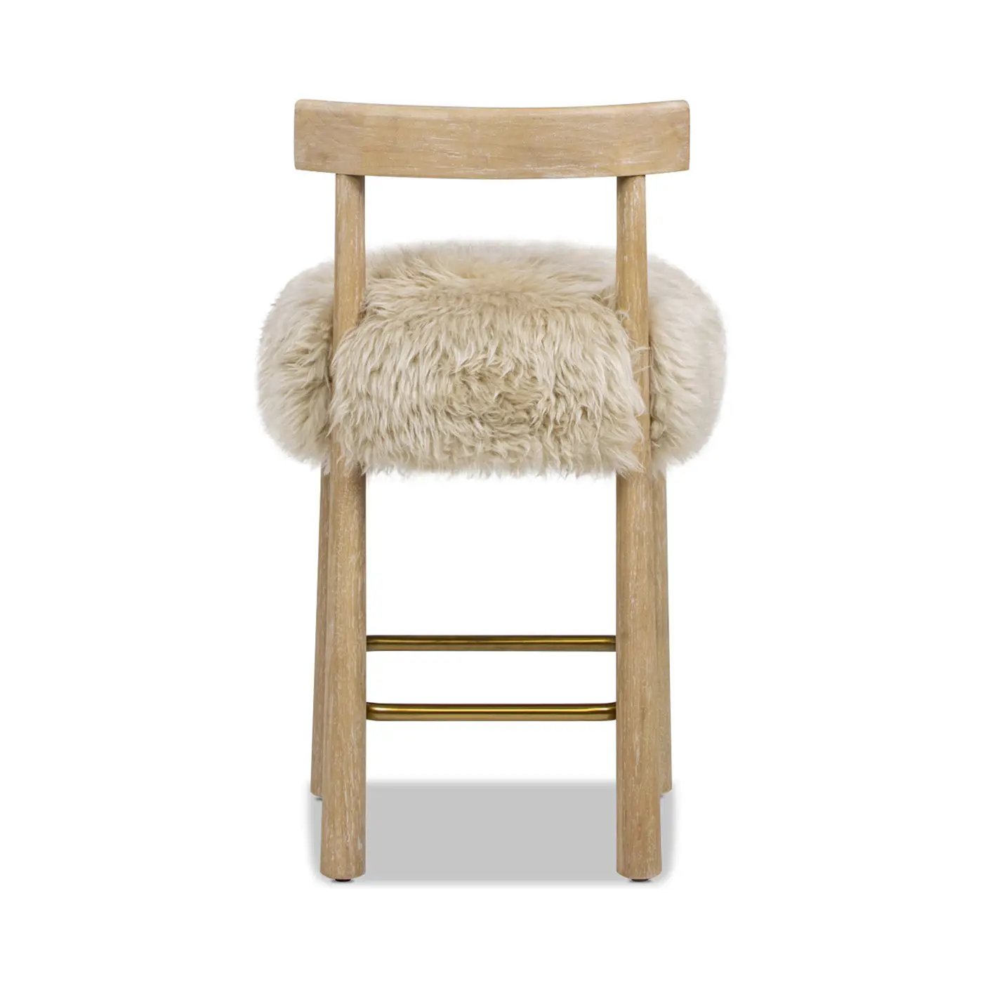 Arden 27.5 Genuine Fur Counter Height Bar Stool by HouseOfZazla