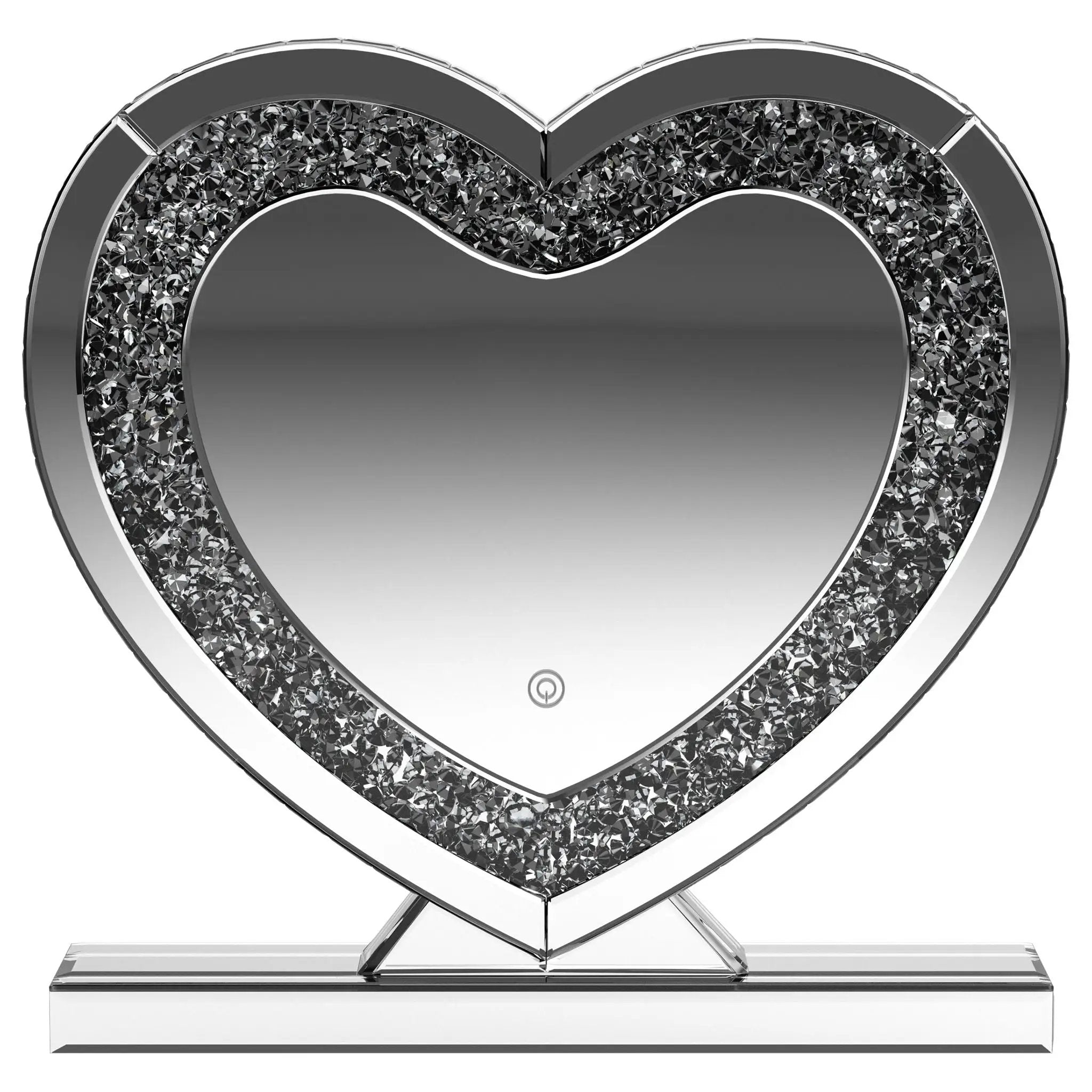 Euston Heart Shaped Vanity Mirror Silver by Unique Piece Furniture