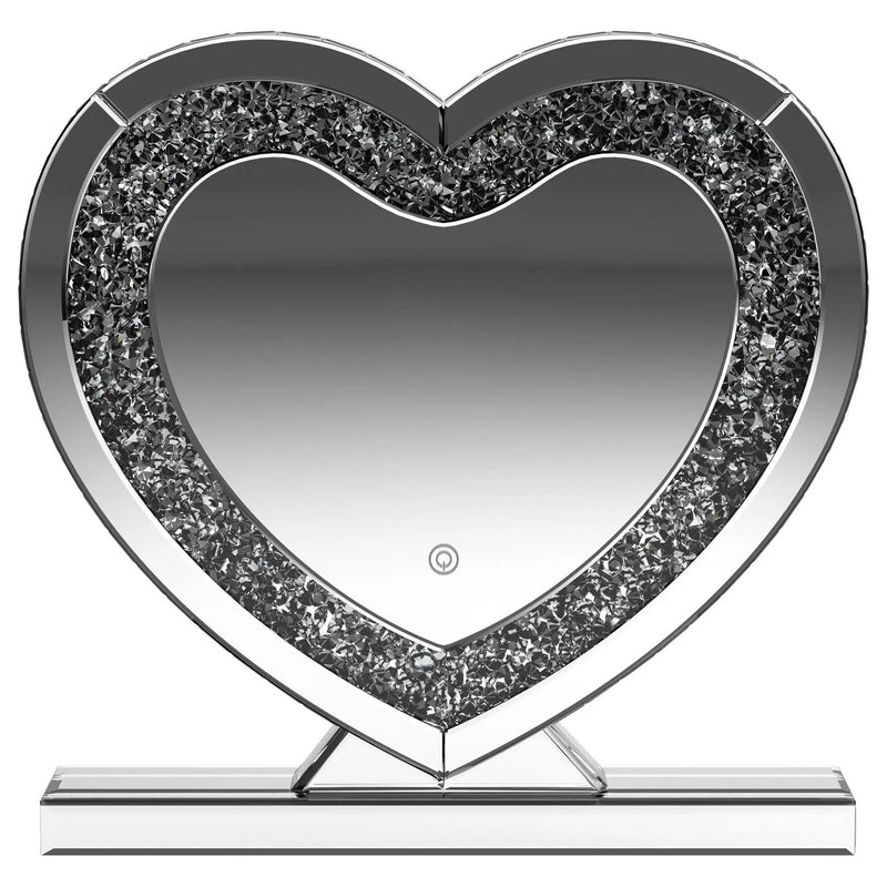 Euston Heart Shaped Vanity Mirror Silver by Unique Piece Furniture