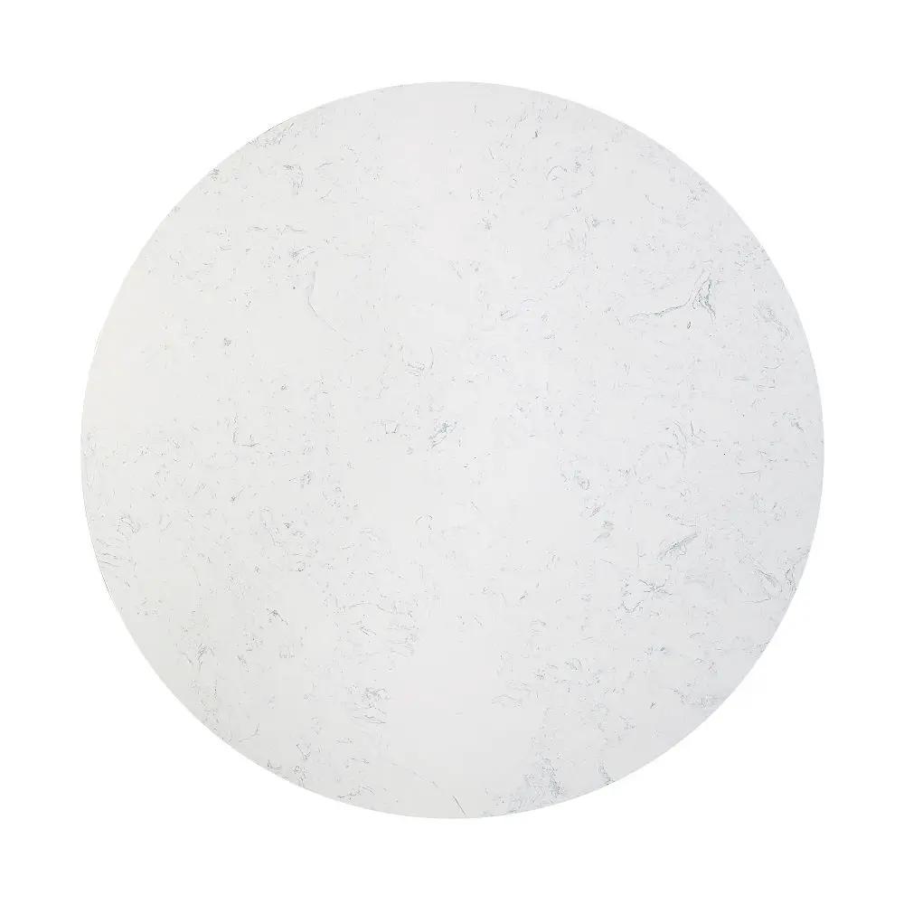Jaramillo - Round Dining Table With Engineered Marble Top - Engineered Marble Top & Black by Unique Piece Furniture