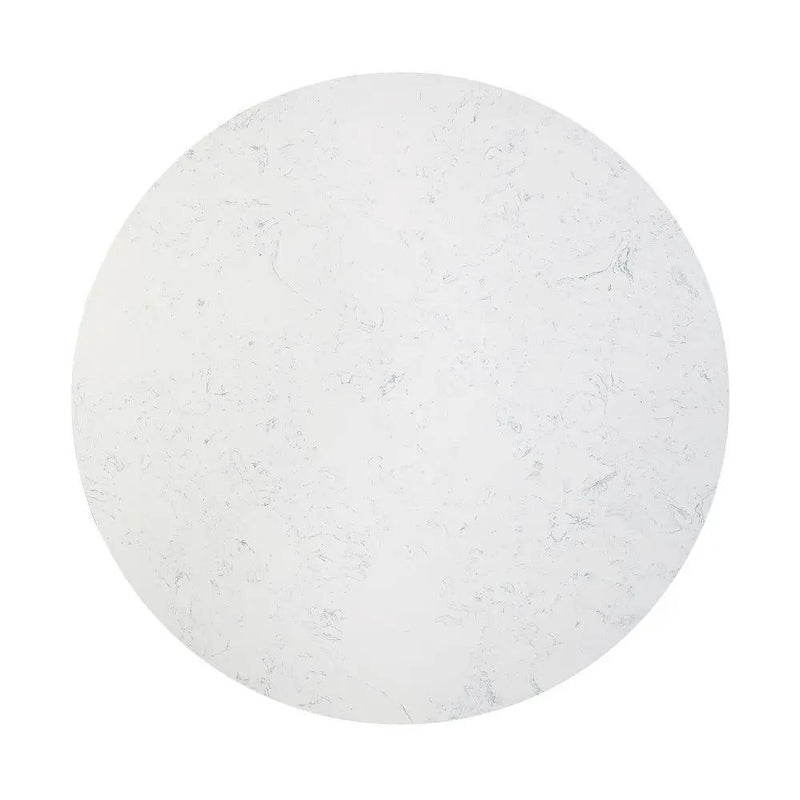 Jaramillo - Round Dining Table With Engineered Marble Top - Engineered Marble Top & Black by Unique Piece Furniture