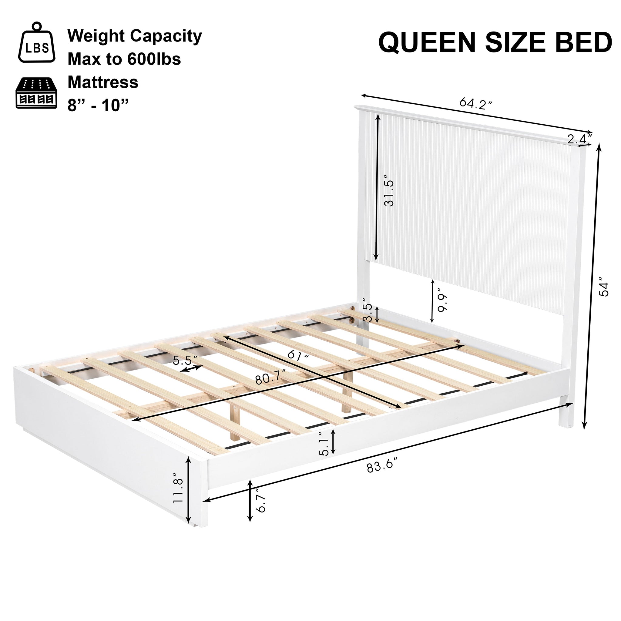 Stylish Queen Size Bed Frame by HouseOfZazla