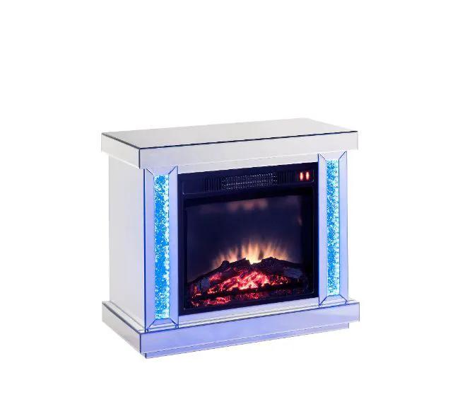 Noralie - Fireplace - Mirrored & Faux Diamonds by Unique Piece Furniture