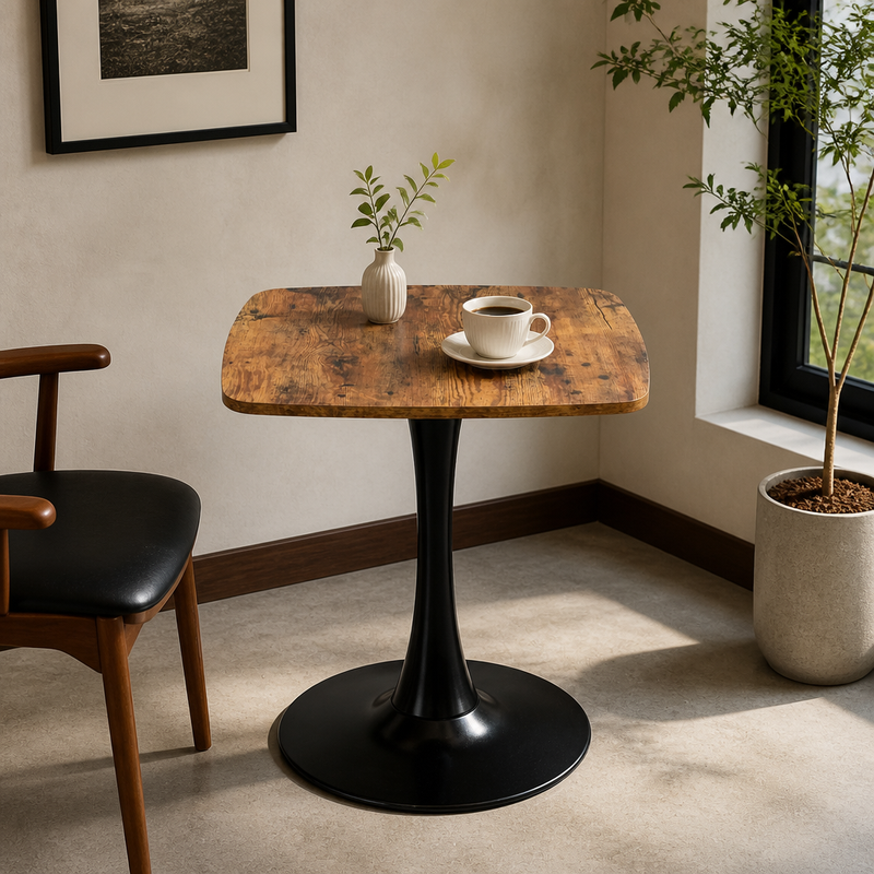 Square Dining Table - 24" Square Tulip Table with MDF Top by HouseOfZazla