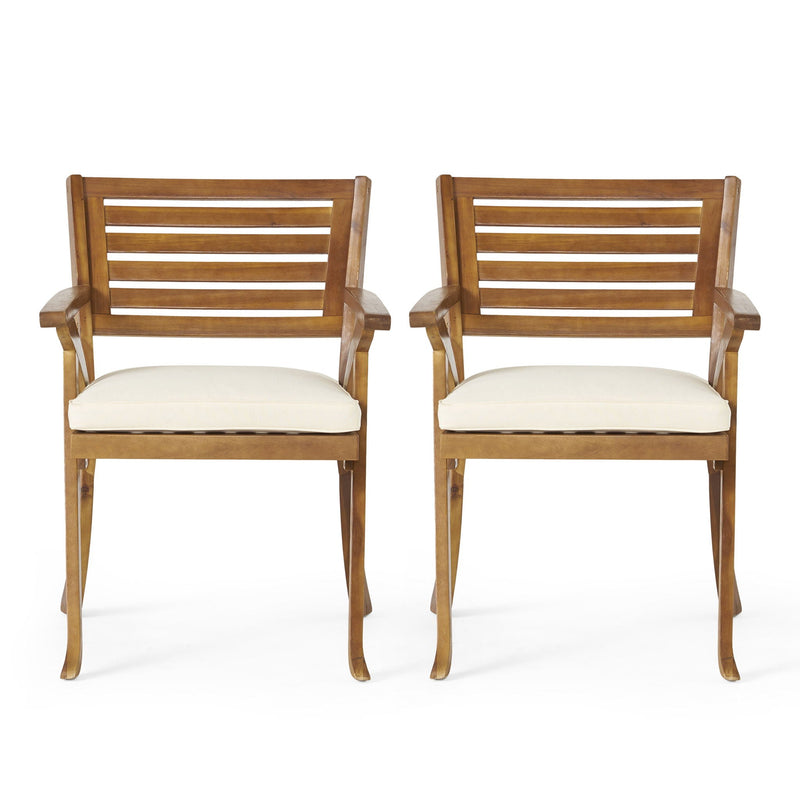 Outdoor Dining Set With Coffee Table And 2 Chairs - Teak by HouseOfZazla