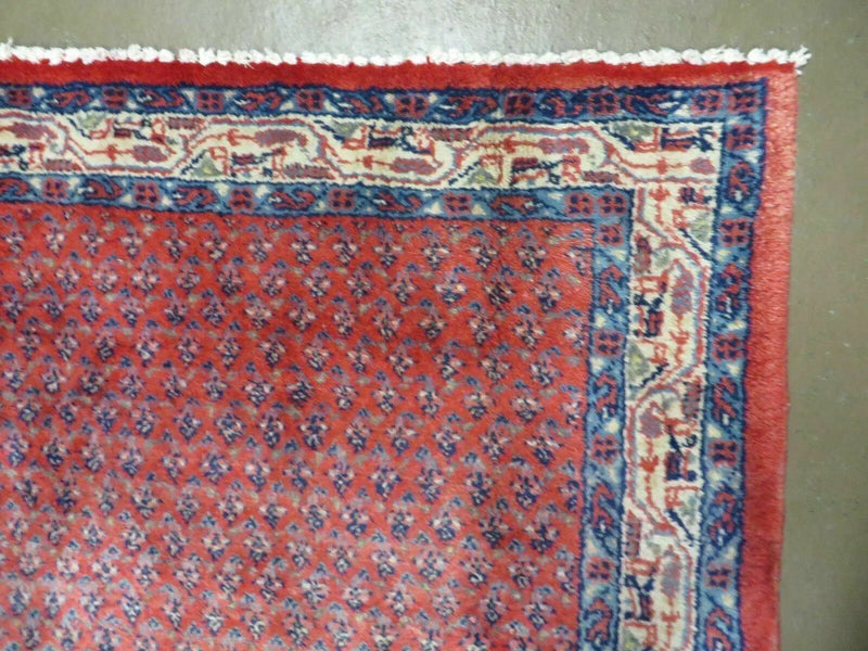 Antique Persian Seraband Runner 3.7 x 11 - Red, Wool, Mir Pattern by Jewel Rugs