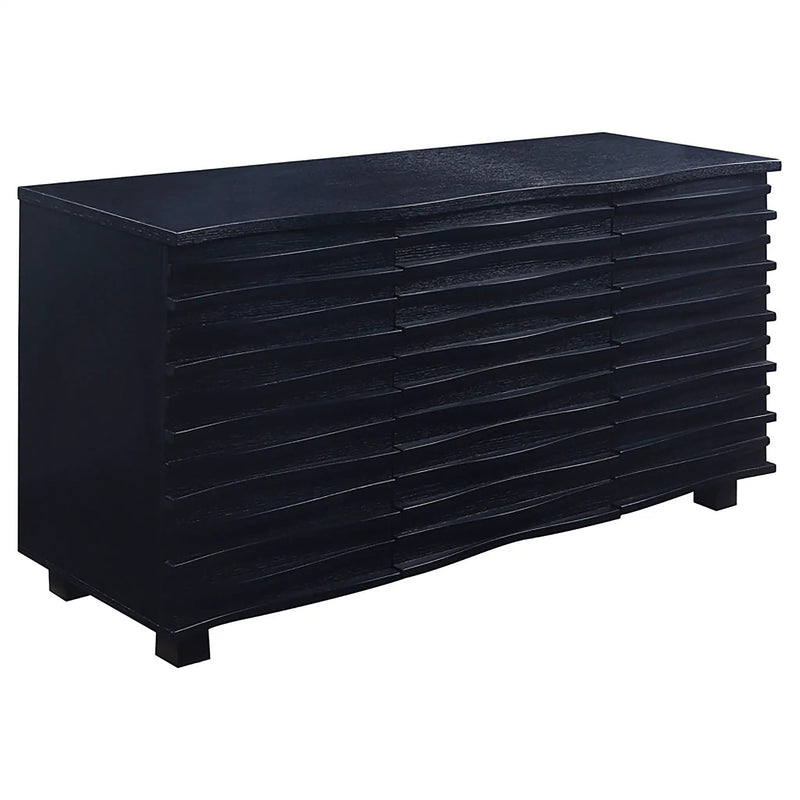 Stanton 3-drawer Sideboard Buffet Storage Cabinet Black by Unique Piece Furniture