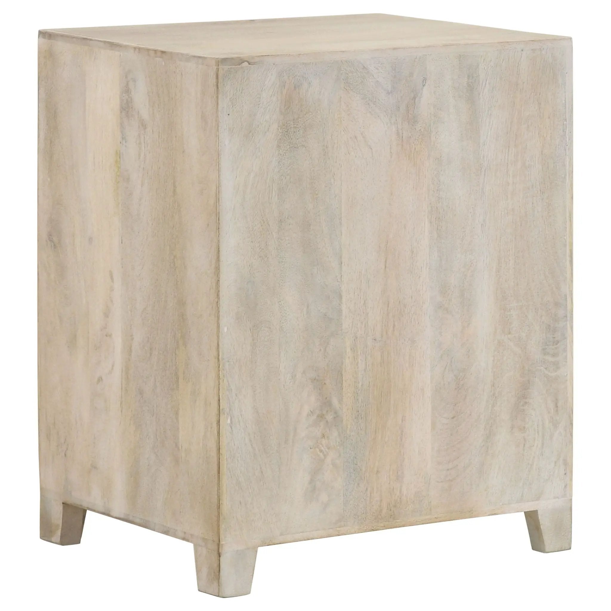 August 1-drawer Trellis Pattern Storage Cabinet White Washed by Unique Piece Furniture