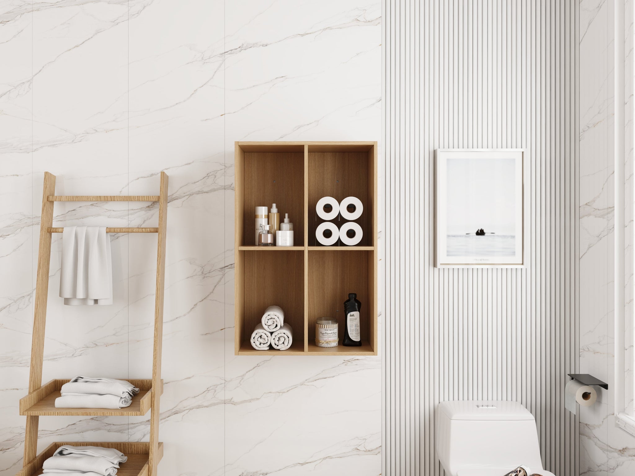 24 Inch Small Wall Mounted Storage Shelves by HouseOfZazla