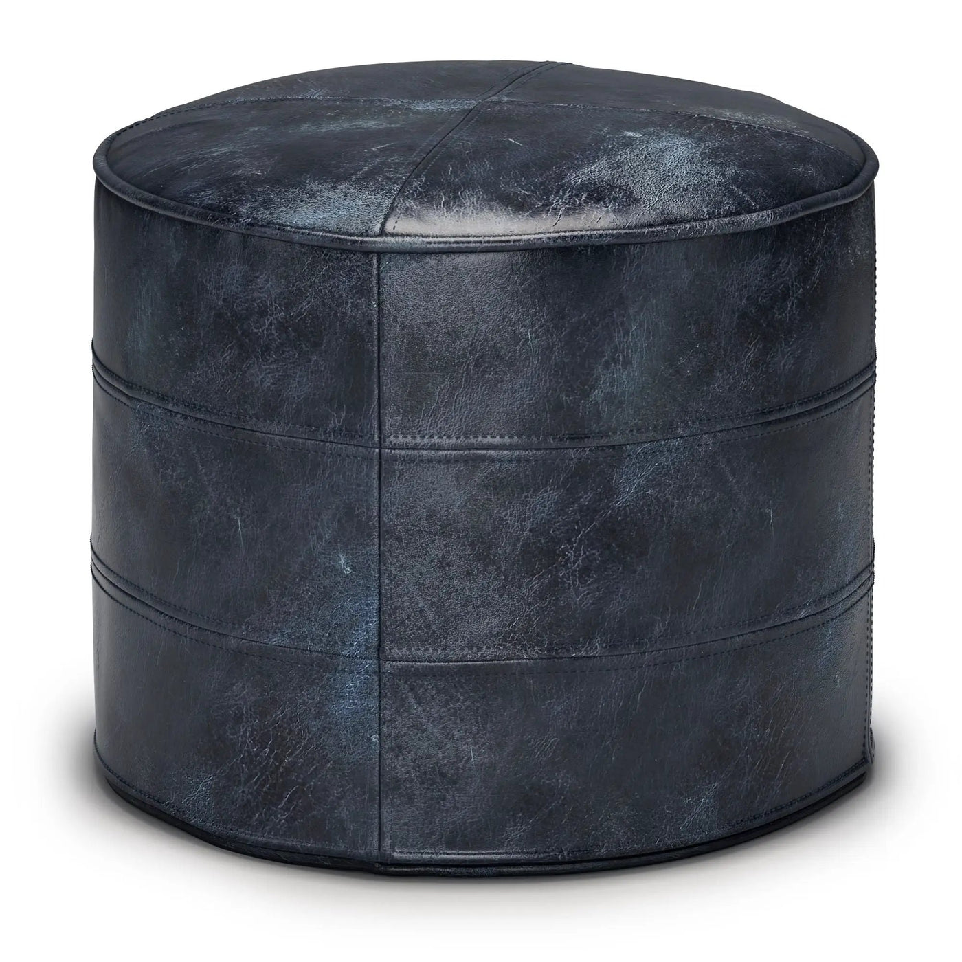 Connor - Handcrafted Round Pouf by HouseOfZazla