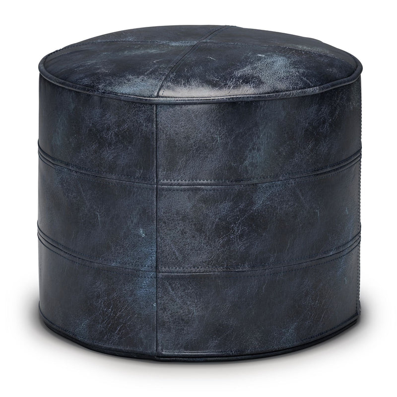 Connor - Handcrafted Round Pouf by HouseOfZazla