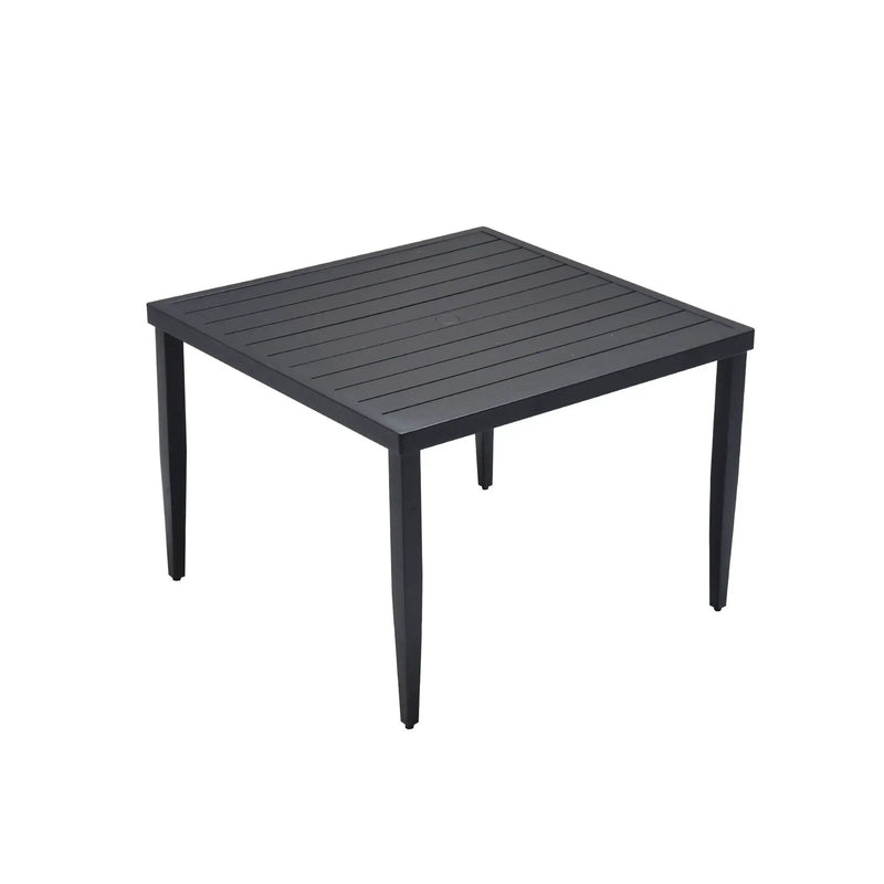Outdoor Patio Dining Table With Tapered Feet & Umbrella Hole by Unique Piece Furniture