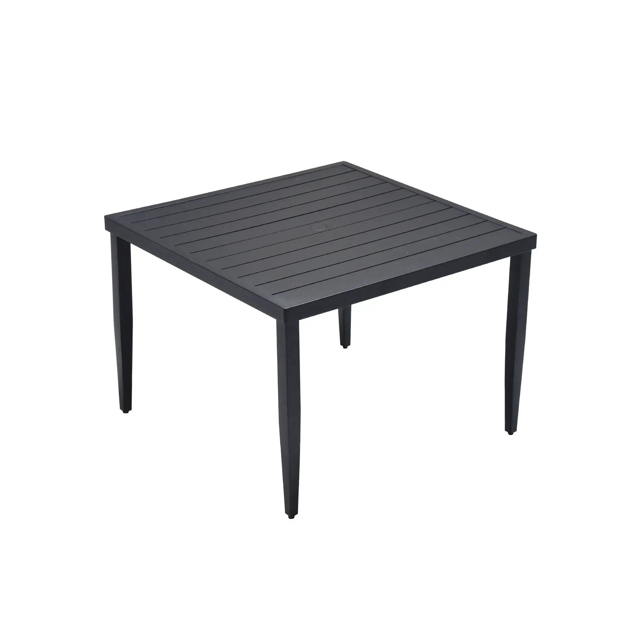 Outdoor Patio Dining Table With Tapered Feet & Umbrella Hole by Unique Piece Furniture