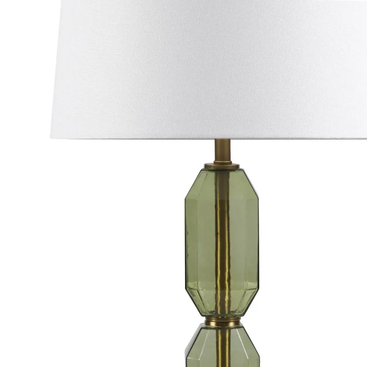 Faceted Green Glass Table Lamp by HouseOfZazla