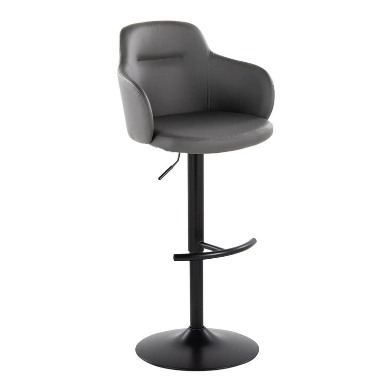 Boyne - Contemporary Adjustable Barstool With Swivel With Rounded T Footrest (Set of 2) by Unique Piece Furniture