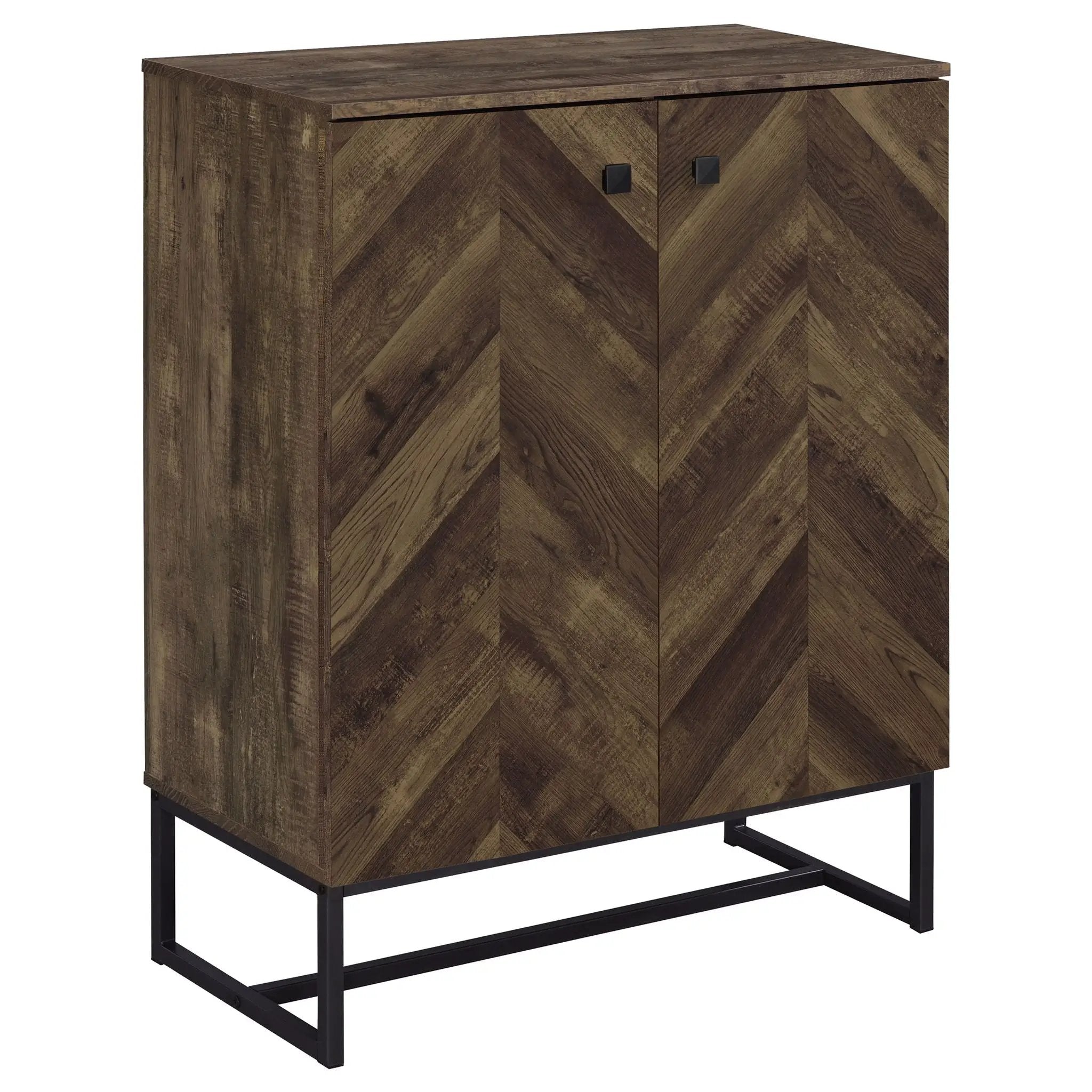 Sager - 4 Shelf Accent Cabinet - Oak by HouseOfZazla