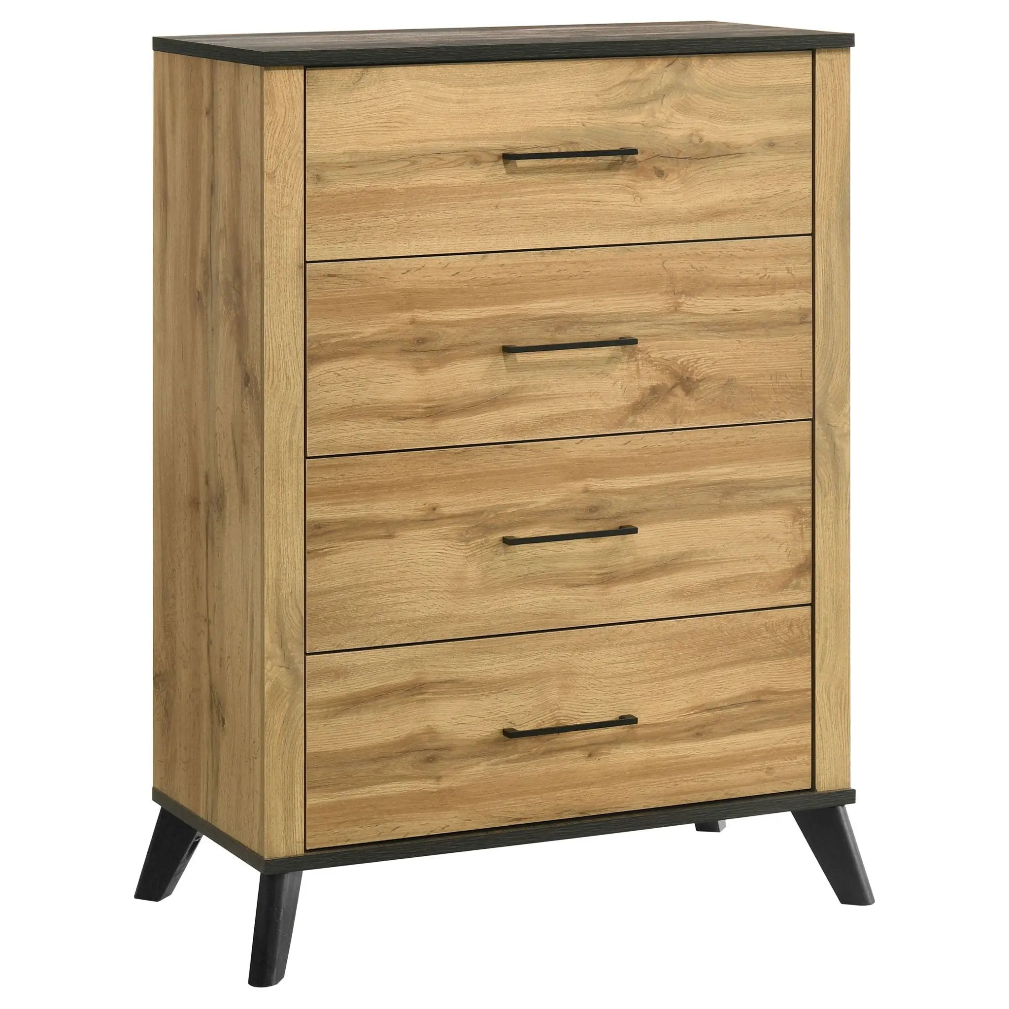 Kaywood 4-drawer Bedroom Chest of Drawers Natural Pine by Unique Piece Furniture