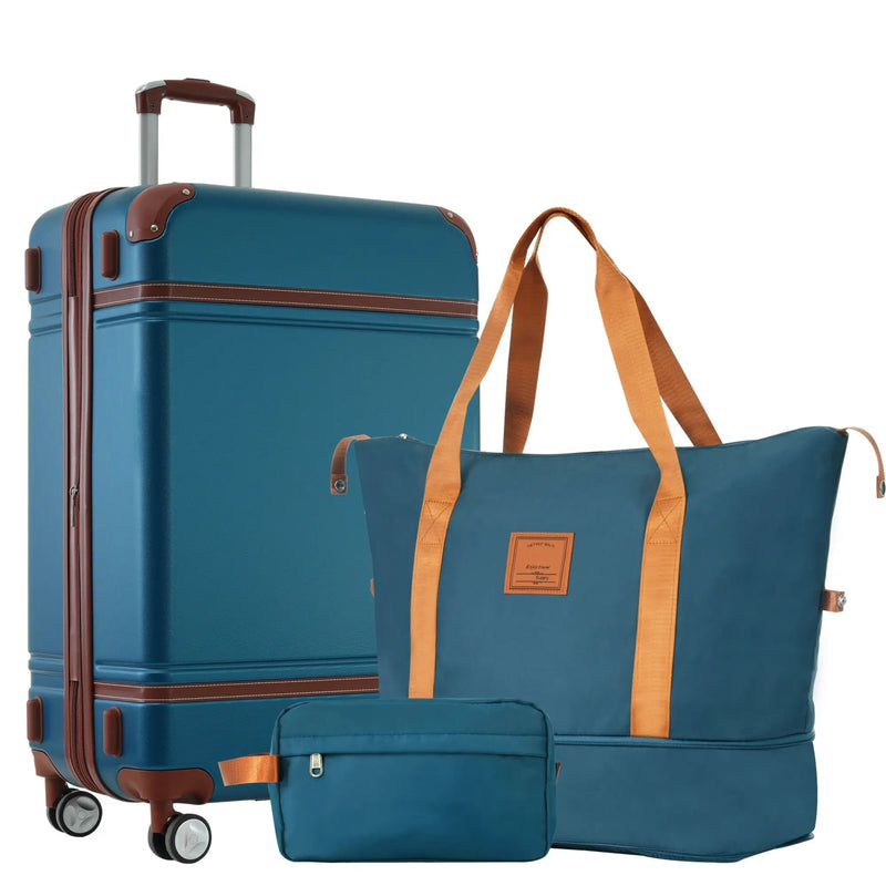 Hardshell 3-Piece Luggage Set with TSA Lock and Spinner Wheels by HouseOfZazla