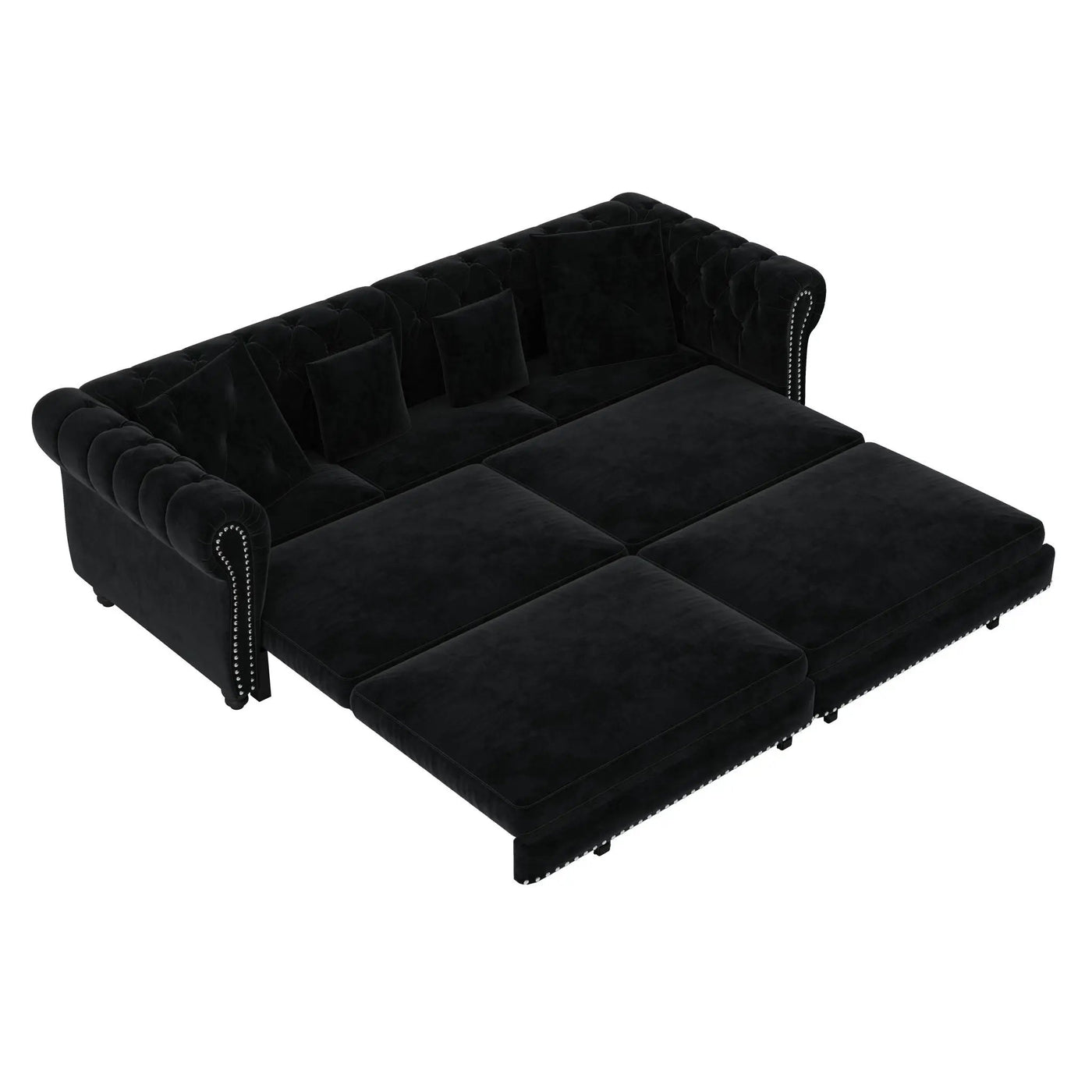 3 In 1 Convertible Sleeper Sofa Bed With Movable Ottoman by HouseOfZazla