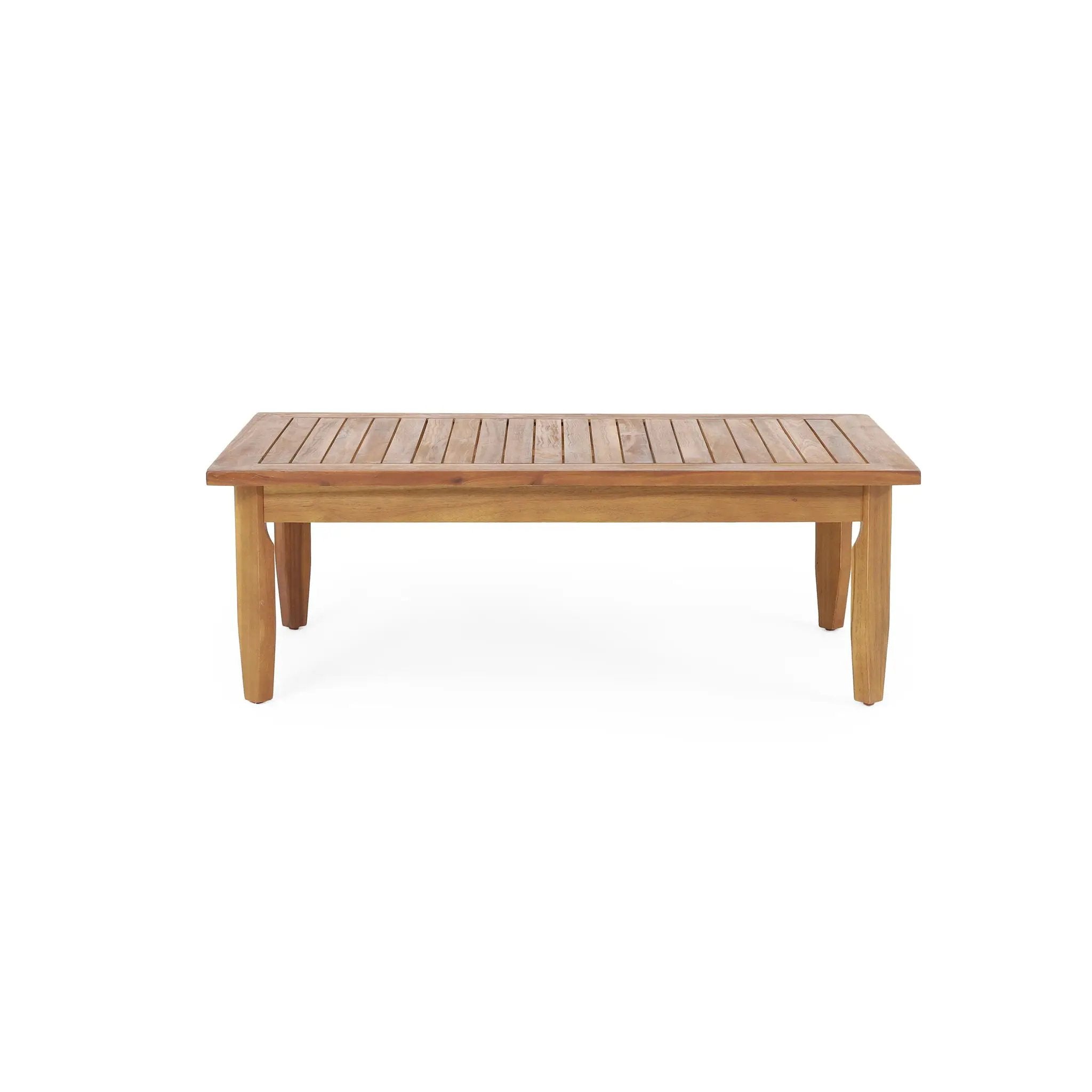 Bianca - Outdoor 3 Seater Sofa Chat Set With Ottoman - Teak by HouseOfZazla