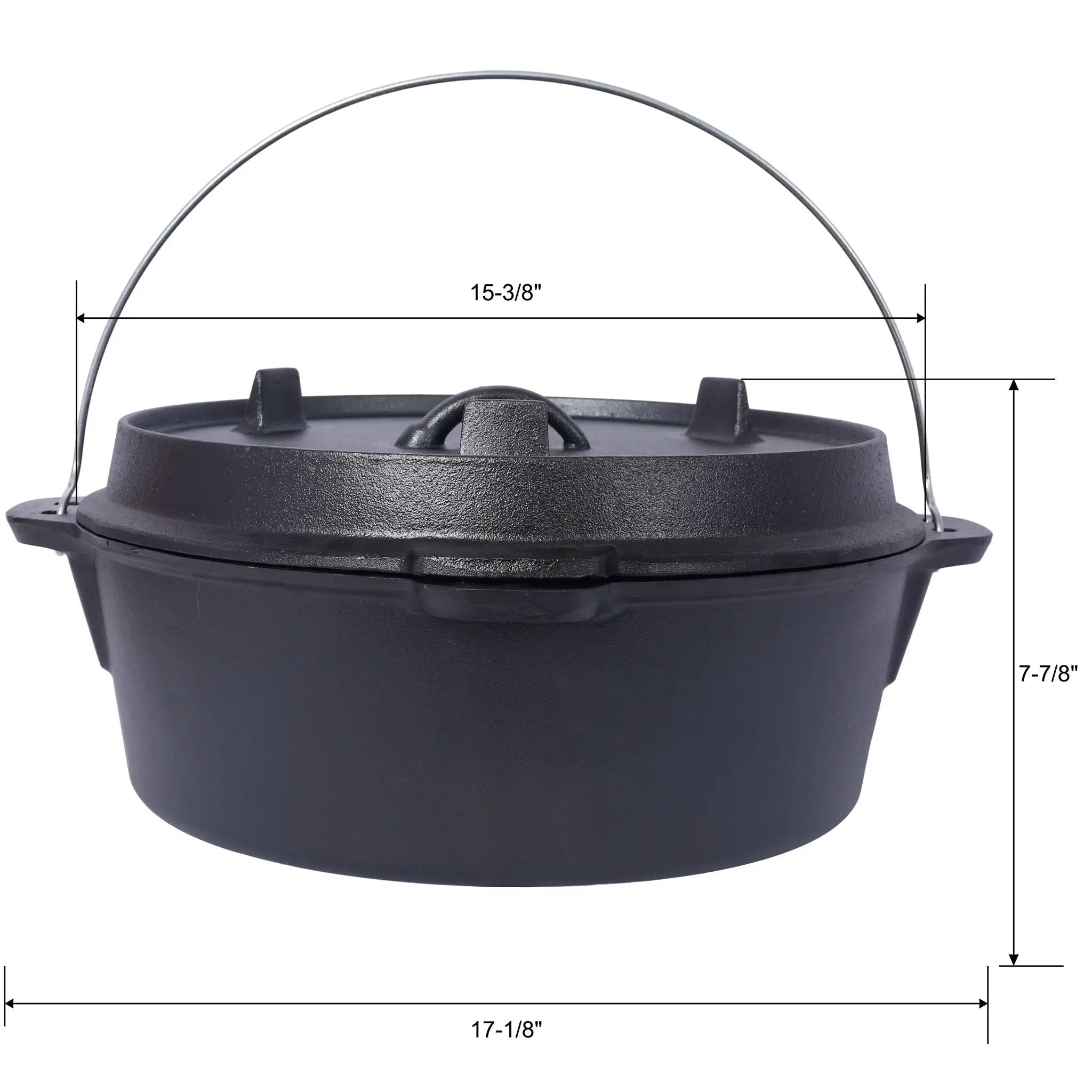 Pre-Seasoned Cast Dutch Oven with Skillet Lid and Pot Rack by HouseOfZazla