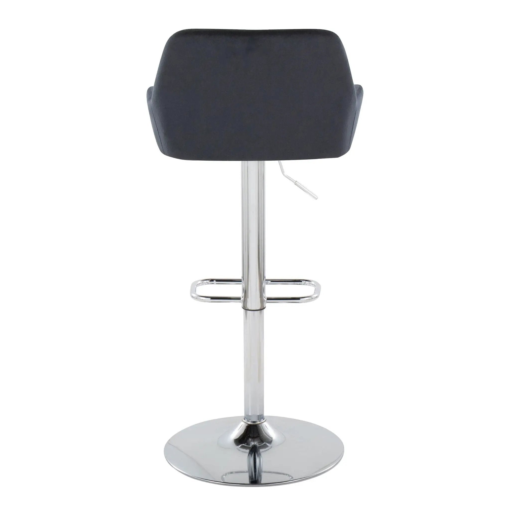 Daniella - Contemporary Adjustable Barstool With Swivel With Rounded Rectangle Footrest (Set of 2) by Unique Piece Furniture