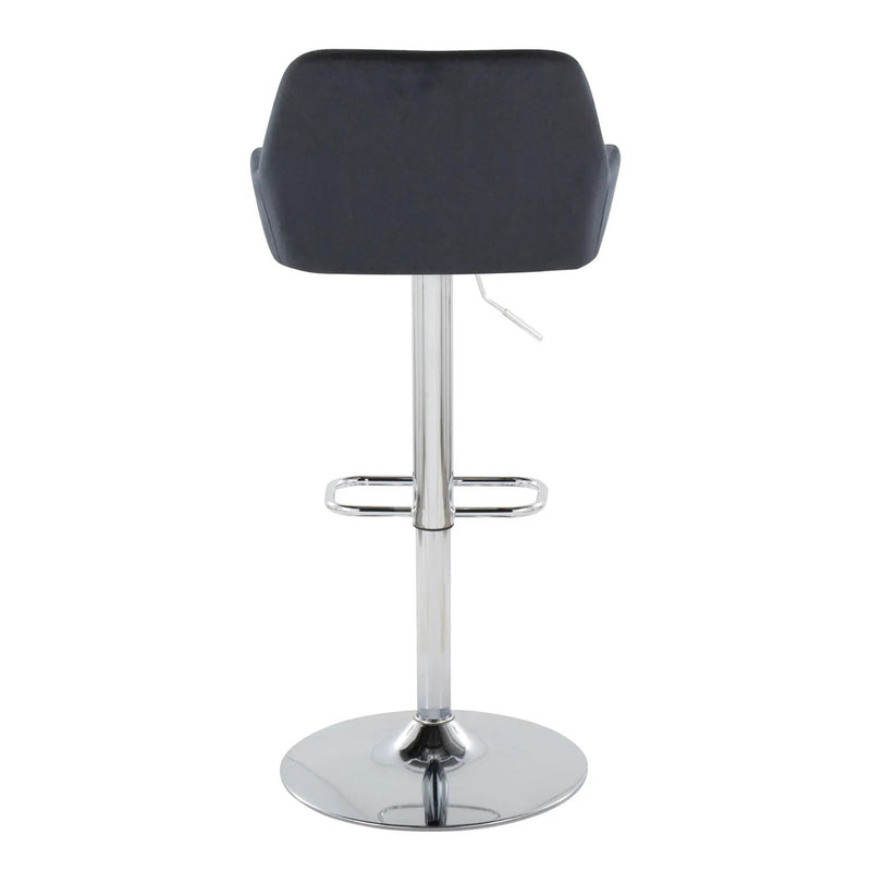 Daniella - Contemporary Adjustable Barstool With Swivel With Rounded Rectangle Footrest (Set of 2) by Unique Piece Furniture