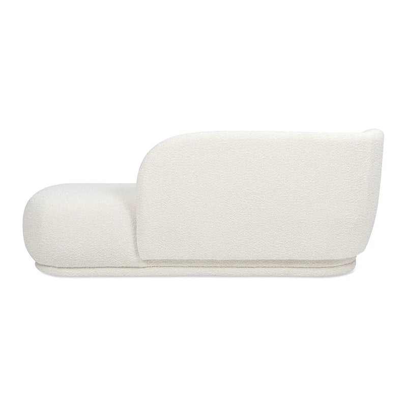 Aire - RAF Modern Rounded Chaise Lounge - Ivory White by HouseOfZazla
